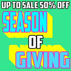 Season Sale discount up to 50% off shopping with simple colors on a cool background. It is suitable for social media, websites, stores, web and others. vector background