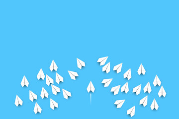 Fototapeta premium white rocket in concept Competitive business growth and outperforming competitors by leaps and bounds , Every organization must give way