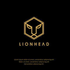 lion head vector icon design
