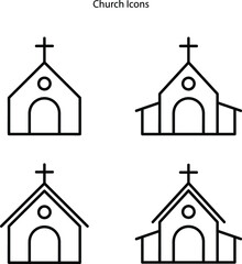 church icons isolated on white background. church symbol for logo, web, app, UI. church icon simple sign.