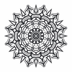 Circular pattern mandala art decoration elements