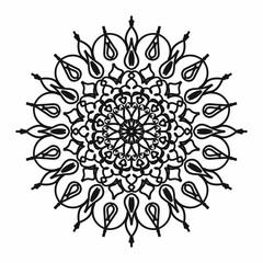 Circular pattern mandala art decoration elements