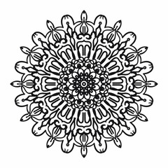 Circular pattern mandala art decoration elements