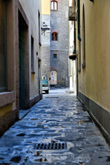 Fototapeta premium Street architecture of Florence, city landscapes 