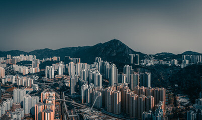 Hong Kong Cityscape at panorama  view