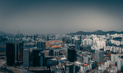 Fototapeta premium Hong Kong Cityscape at panorama view
