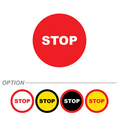 Traffic sign stop. flat illustration of Not Allowed vector icon. with color choices and variations. icon for web, mobile and other. vector