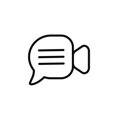 icon of vidio chat illustration 