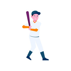 baseball player sportman character vector illustration design eps.10