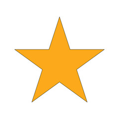 Star icon. illustration of yellow star vector icon. can be use for the web, part of presentation, christmas design decorations, and others. vector