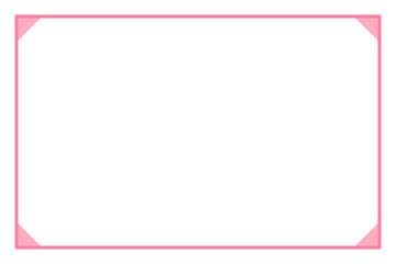 Obraz premium シンプル四つ角フレーム（ピンク）