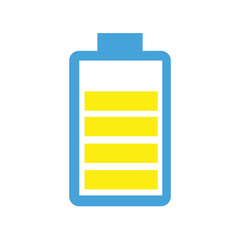Battery charging icon. Battery status. flat illustration of battery charging vector. can be use for web, part of presentation, and others. vector