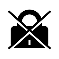 block lock icon on white background