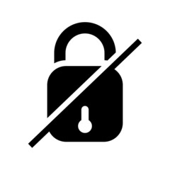 block lock icon on white background