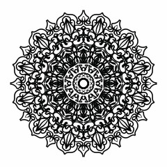 Circular pattern mandala art decoration elements