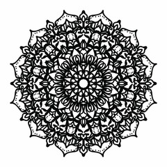 Circular pattern mandala art decoration elements