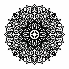 Circular pattern mandala art decoration elements