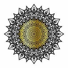 Circular pattern mandala art decoration elements