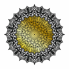Circular pattern mandala art decoration elements