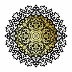 Circular pattern mandala art decoration elements