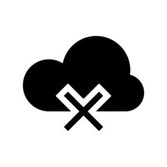 Obraz premium cloud disable icon on white background 