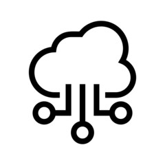 cloud icon on white background	
