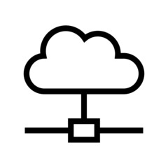 cloud icon on white background	

