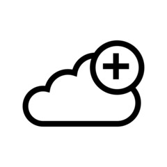 Fototapeta premium cloud icon on white background 