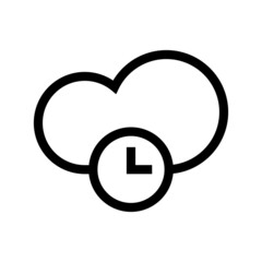 cloud icon on white background	
