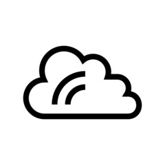 cloud icon on white background	
