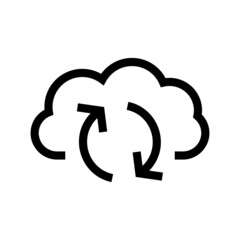 cloud icon on white background	
