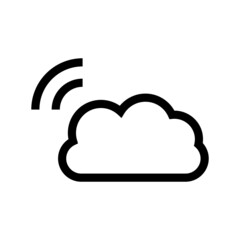 cloud icon on white background	
