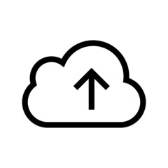 cloud icon on white background	
