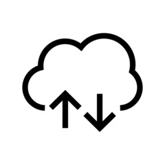 cloud icon on white background	
