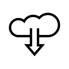 Fototapeta premium cloud icon on white background 