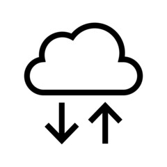 cloud icon on white background	
