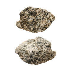 Stones isolated on white background. Items for mock up, scene creator and other design