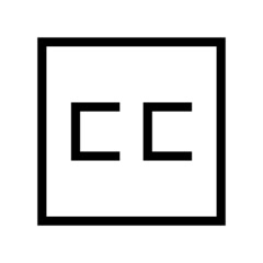 creative commons icon on white background	
