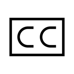 creative commons icon on white background	
