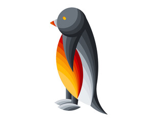 Penguin flat illustration icon