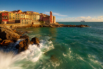 Tellaro is a charming Italian town in the province of Liguria, Italy. A fragment of architecture	