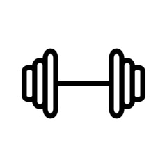 Obraz premium Barbell Icon isolated on white background from health collection. trendy barbell icons and modern barbell symbols for logos, web, apps . simple barbell sign icon.