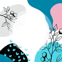 Abstract background. Modern design template in minimal style. Stylish cover for beauty presentation, branding design.