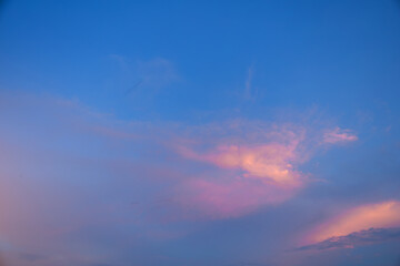 Naklejka na ściany i meble sunset sky with cloud in the evening