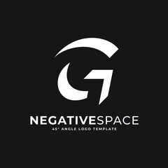 G Letter Logo Negative Space