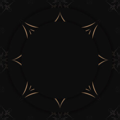 Congratulatory Brochure in black color with a mandala in brown pattern is ready for printing.