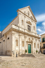 Fototapeta na wymiar View at the Church of San Gaetano in the streets of Bitonto - Italy