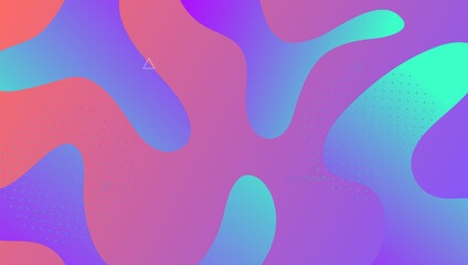 Fluid Cover. Bright Texture. Tech Gradient Background. Violet Gr
