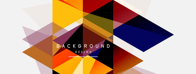 Mosaic triangles geometric background. Techno or business concept, pattern for wallpaper, banner, background, landing page