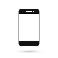 Mobile phone flat design icon.